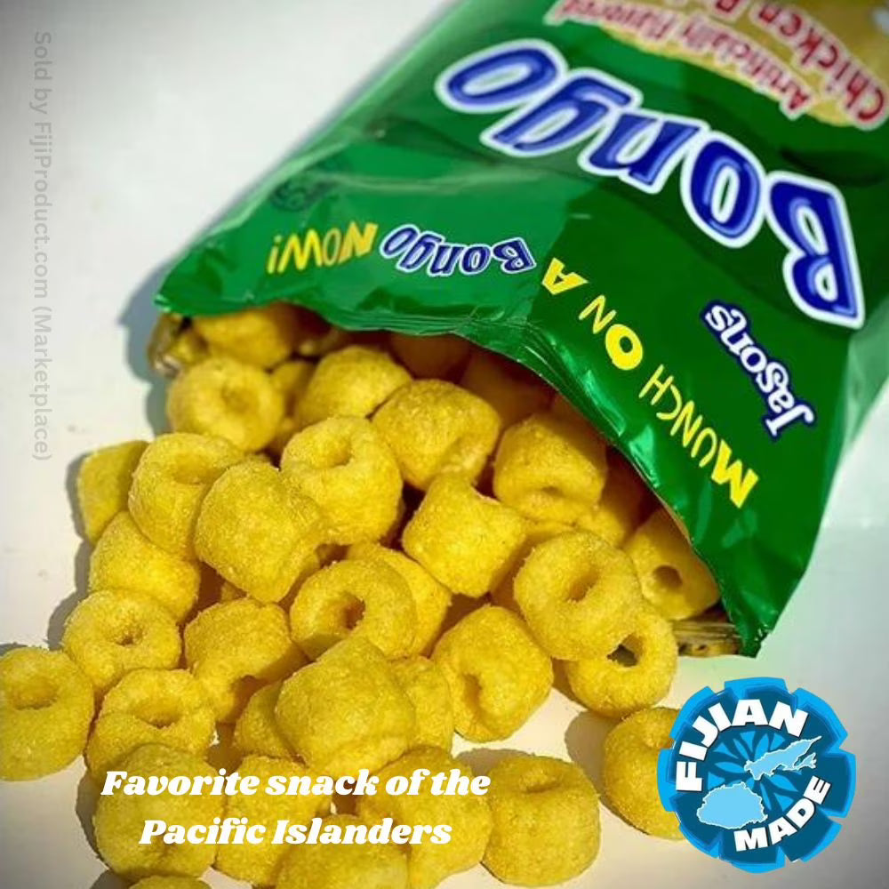 Jasons Bongo - Chicken Flavor Snacks (Value Pack Of 6 x 156g Ea) Baked Puffs ... From FIJI Islands
